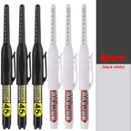 1-12 PCS 45mm Tip Waterproof Long Head Marker Pen Quick-Dry Ink for Woodworking Construction, Deep Hole White Black Red Blue