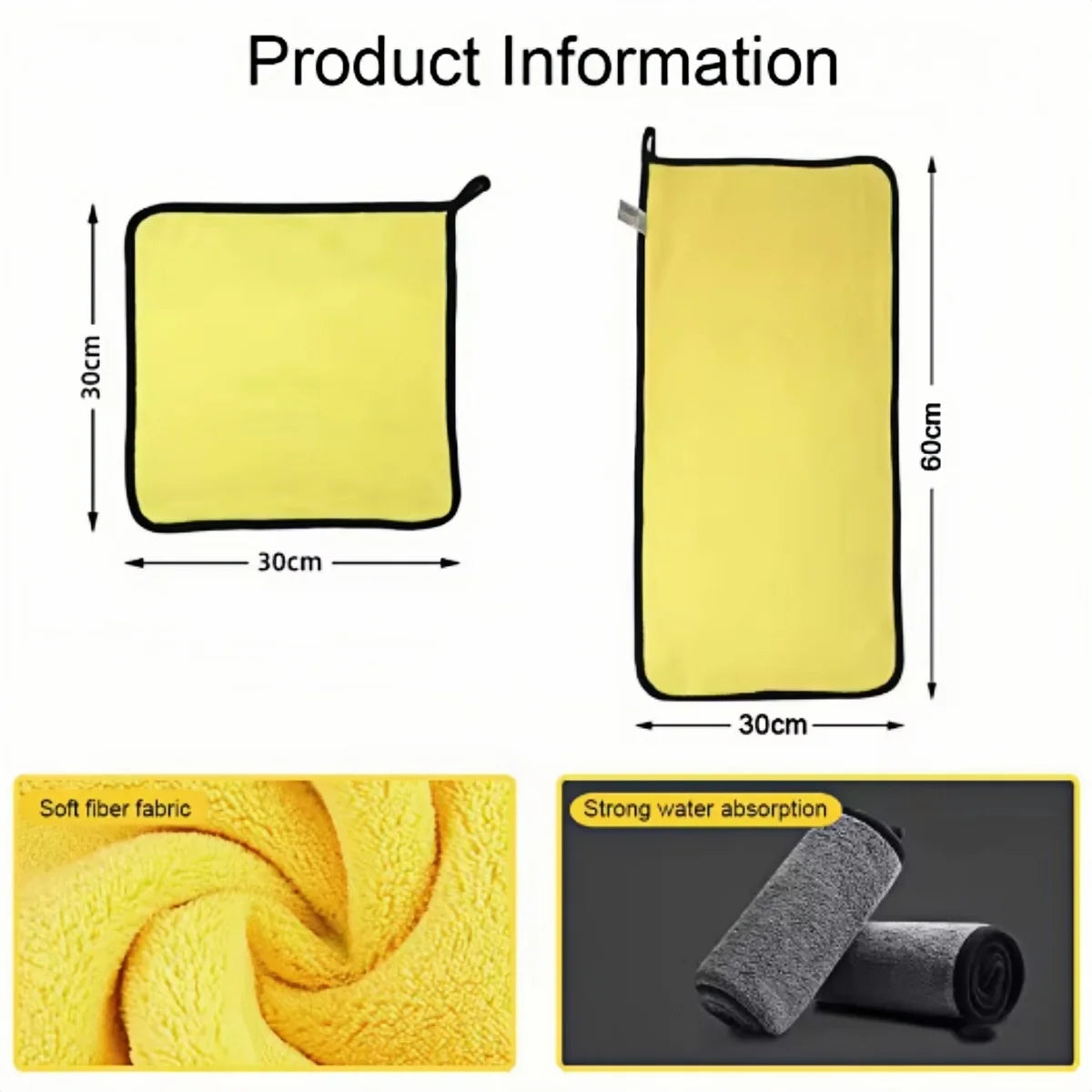 3-30PCS Car Nano Ultra Fiber Cloth Towel Microfiber Car Wash Towel Coral Fleece Towel Car Care Clean Cloth for Car Home Living