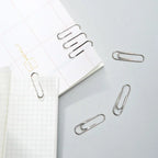500/300/100PCS Metal Silver Paper Clips for Paperwork Stainless Steel Bookmark Paperclips Organizers Office School Supplies