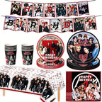 New SK Male Group Birthday Party Theme Decoration Cup Plate Banner Backdrop Gift Bag for Gift Baby Shower Supplies