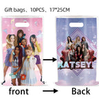 Katseye Girl Birthday Party Theme Decoration Cup Plate Banner Backdrop Gift Bag Tablecloth For Gift Baby Shower Supplies