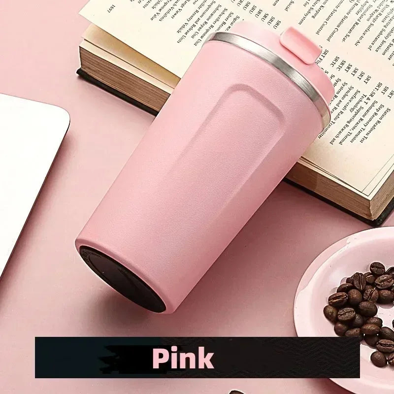 1pc 380/510ML Travel Stainless Steel Coffee Cup Thermal Mug Leak-Proof Thermos Bottle Tea Coffee Mug Vacuum Flask Insulated Cups