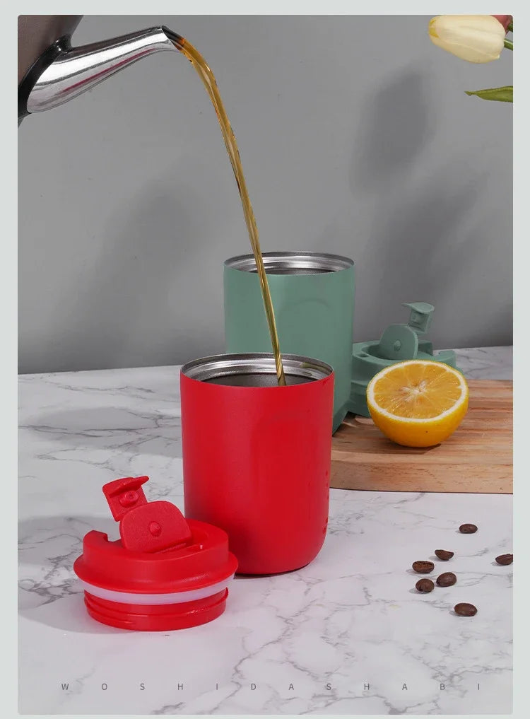 Mini Thermos Bottle Coffee Mug Stainless Steel Cup Thermal Leakproof Vacuum Flask Double Wall Tumbler Insulated Travle Drinkware