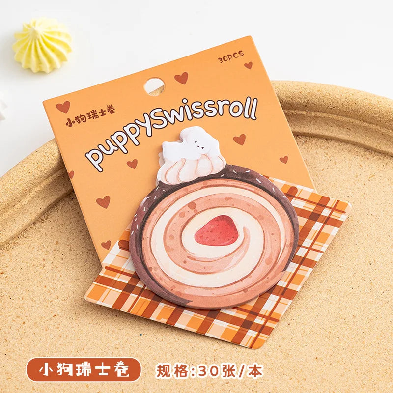 Creative Bread Sticky Notes Cute Cartoon Memo Pad Unique Design Note Paper Kawaii  Dessert Cuisine DIY