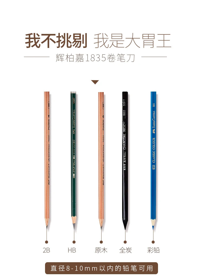 1pc Faber Castell Pencil Dual Single Hole Sharpener Cute Stationery Easy and Tidy Sharpening for Standard and Jumbo Pencils