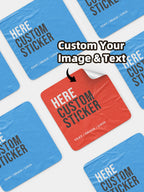 1/60/120pcs Custom Square PVC Stickers Waterproof Personalized for Party, Label, Packaging