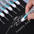 White Marker Pens 0.7/1.0/2.5mm Waterproof Oily Permanent Paint Pen Markers for Wood Rock Plastic Leather Glass Metal Ceramic