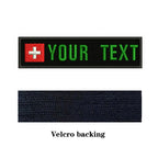 Swiss Flag Switzerland 10X2.5cm Embroidery Custom Name Text Patch Stripes Badge Iron On Or  Patches