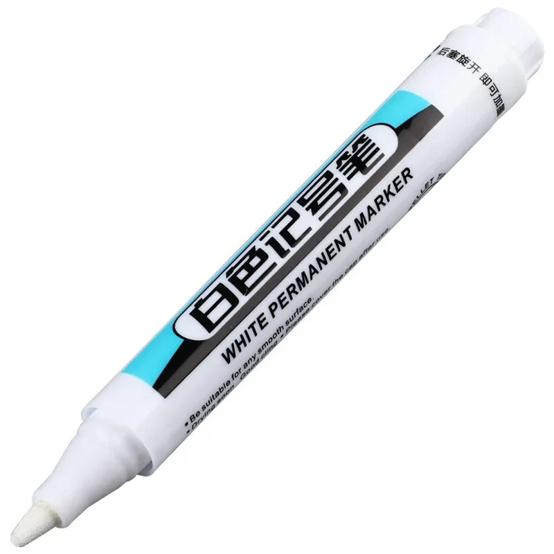 1/3Pcs White Permanent Marker Pens 0.7/1.0/2.5MM Paint Markers For Wood Rock Plastic Leather Glass Stone Metal Art Supplies