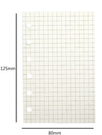 A7 6Holes Loose Leaf Notebook Refill Spiral Binder Inner Page Weekly Monthly To Do Line Dot Grid Inside Paper Stationery