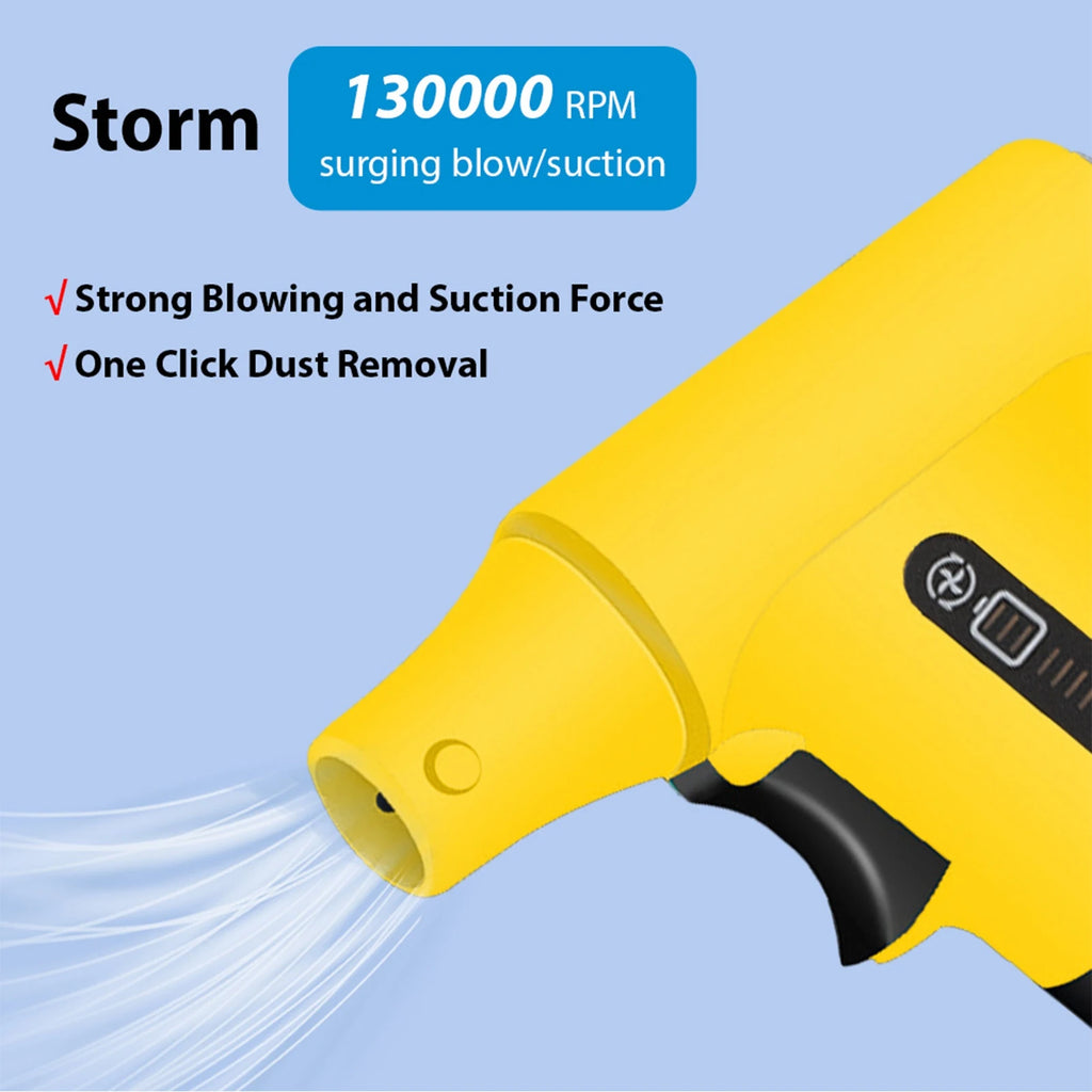 130000RPM Mini Turbo Fan Blowing and Suction Dual-purpose Dust Removal Jet Dry Blower Portable Handheld Comp Electric Air Duster