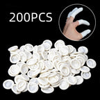 100/200pcs Disposable Finger Gloves One Size Fits All Anti-Slip and Anti-Static Latex Finger Gloves Fingertip Protection Gloves