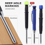 Creative 54mm Long Head Carpenters Mechanical Pencil With 1 Box Lead,2.8mm Deep Hole Woodworking Marking Pencil Drawing Tool