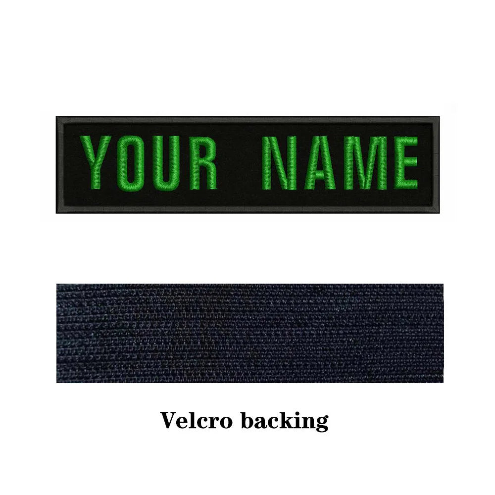 10x2.5cm Embroidery Custom Name Patch Stripes Badge Iron On Or Sew On Or  Patches Clothes