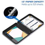 Fireproof Waterproof 3-Ring Binder Fireproof Round Binder with Zipper for Pens and 8.5*11-Inch 375-Sheet Paper (No Inserts)