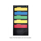 Hanging Wall File Organizer Large 5 Pockets Storage Pocket Chart with 2 Hangers Folder Holder Document Organizer for Office