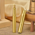 Hongdian M2 Brass Fountain Pen EF/F/M/Long Knife Nib Short Pocket Portable Writing Pen with Converter