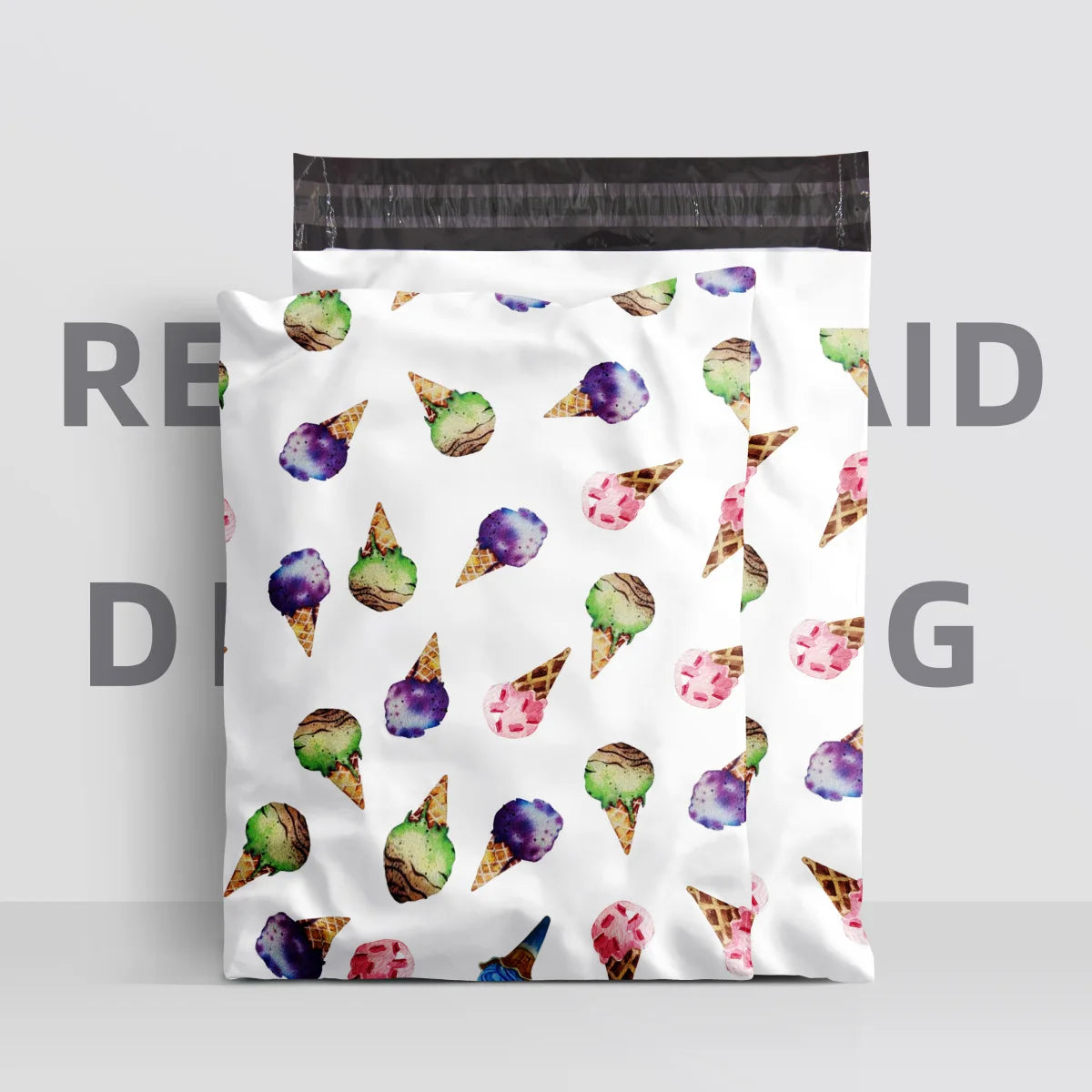 Poly Mailer 10PCS Cute Courier 10x13inch Pattern Shipping Bag Small Business Supplies Printed Grey Mailing Package Shopper Bags