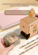 Capybara Pencil Sharpener Fast Sharpening Easy to Use for Kids Students School Office Stationery Cute Anime Merch Kawaii Gift