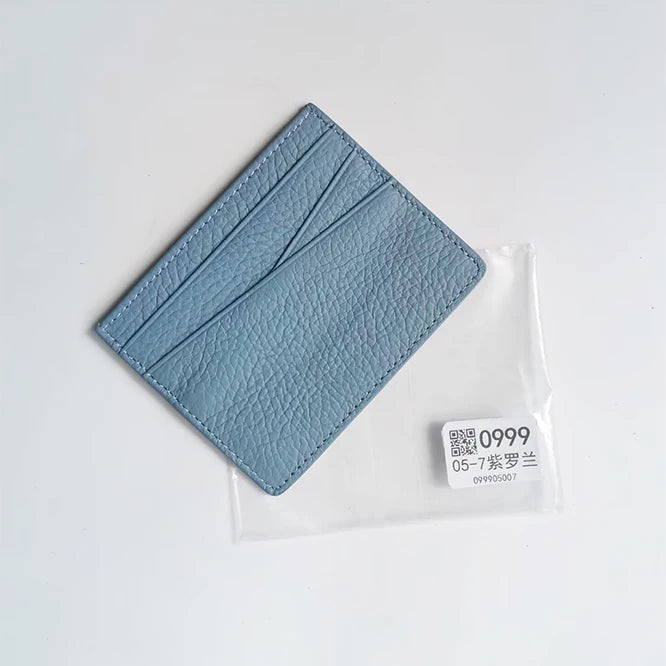 Genuine Leather Card Holder Woman Custom Name Designer Wallet Slim Luxury Card Wallet Man Engrave Initials Business Coin Purse