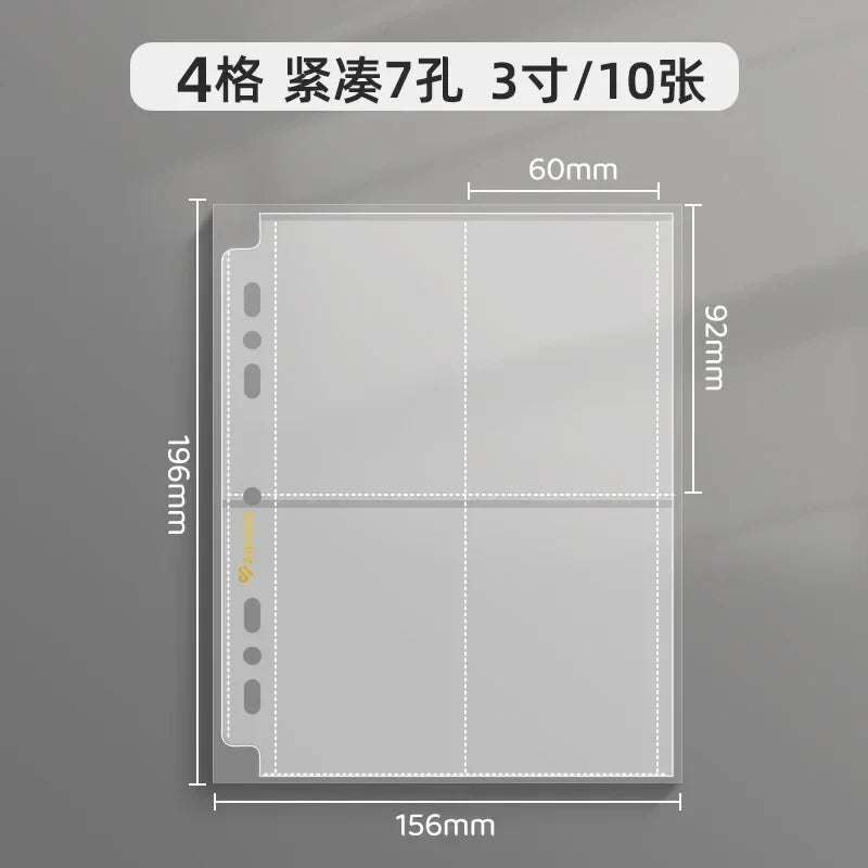 Big A5 Photocard Binder Magnetic D 3 Rings 4Grid Collect Book Kpop Photo Album PU Leather Photo Holder Korean 포카 바인더