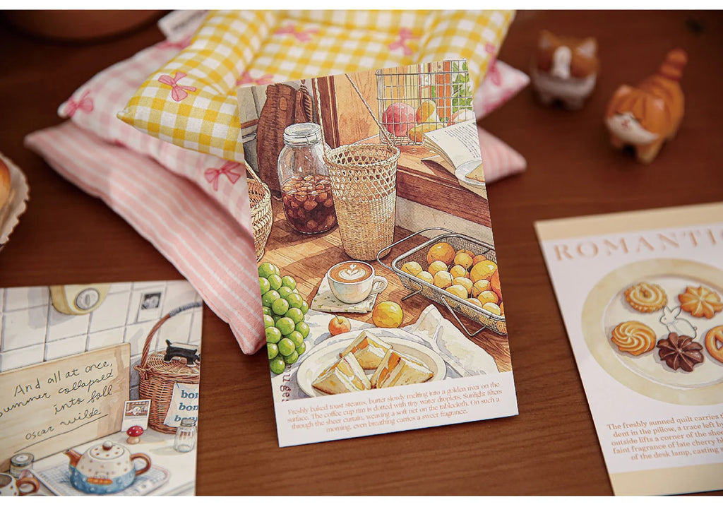 30sheets Kawaii Cartoon Animal Diary Illustration Commemorative Card Postcard Handmade Scrapbooking Material Card Paper