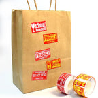 250pcs Fragile Stickers Roll Fragile or Bend Handle with Care 2.5cm*4.5cm Shipping Label Packaging Remind Label Thank You Sticke