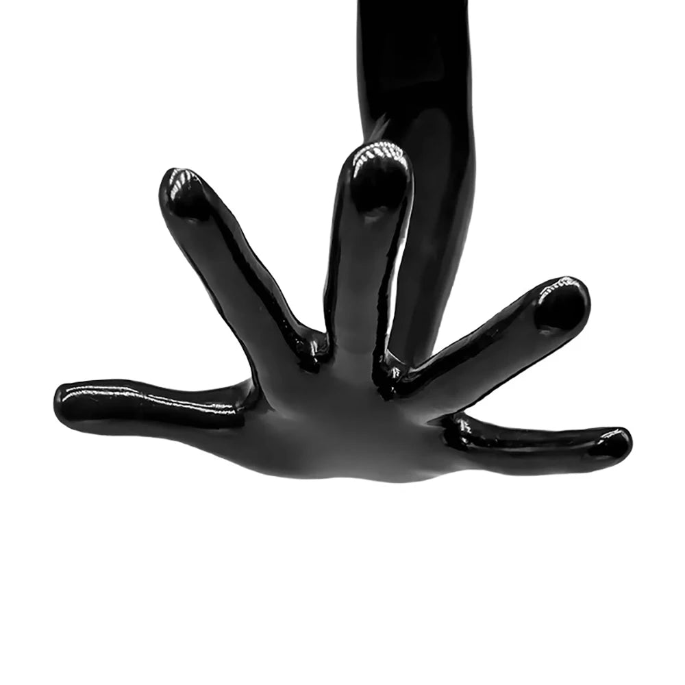 Red Latex Long Gloves Opera Latex Moulded Rubber Gloves Club wear Costumes