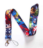 Marvel The Avengers PVC Card Cover Student Campus Hanging Neck Bag Card Holder Lanyard ID Card Holders key chain