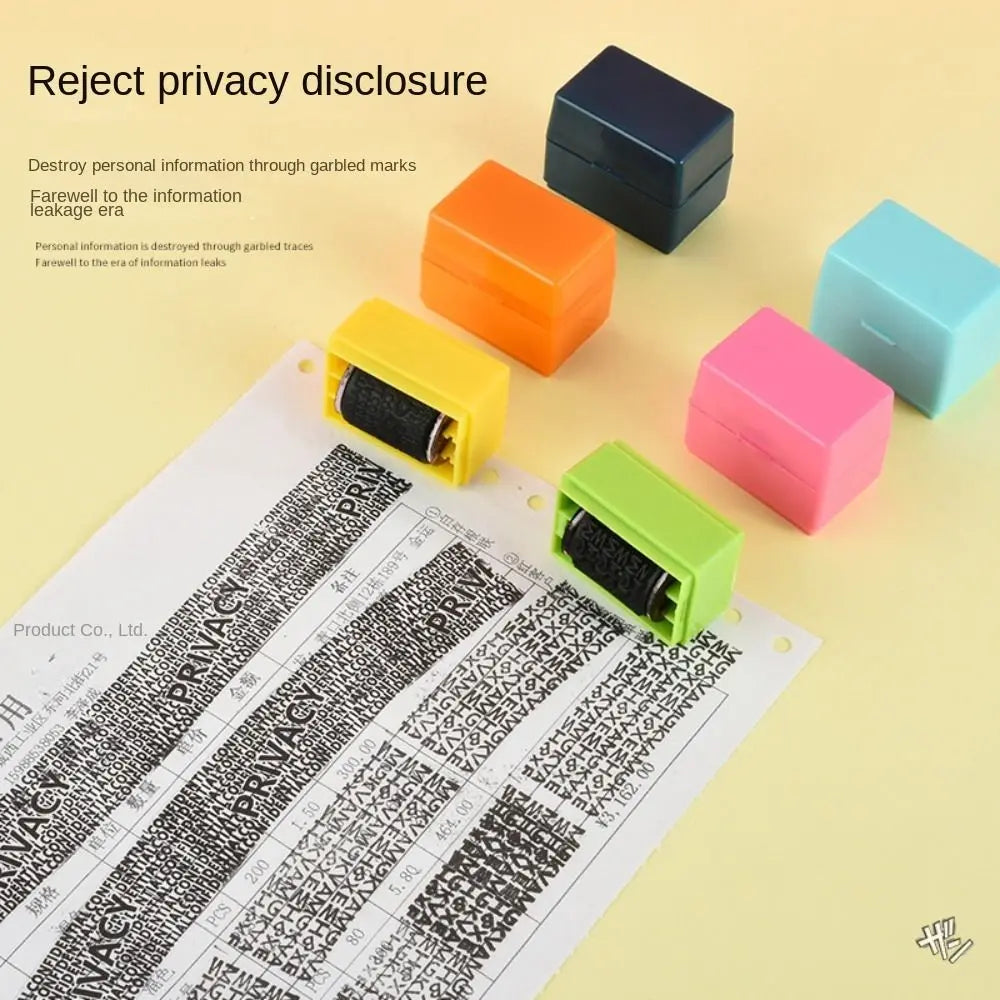 ABS Privacy Smear Confidentiality Stamp Confidentiality Theft Protection Roller Privacy Seal Security Colorful