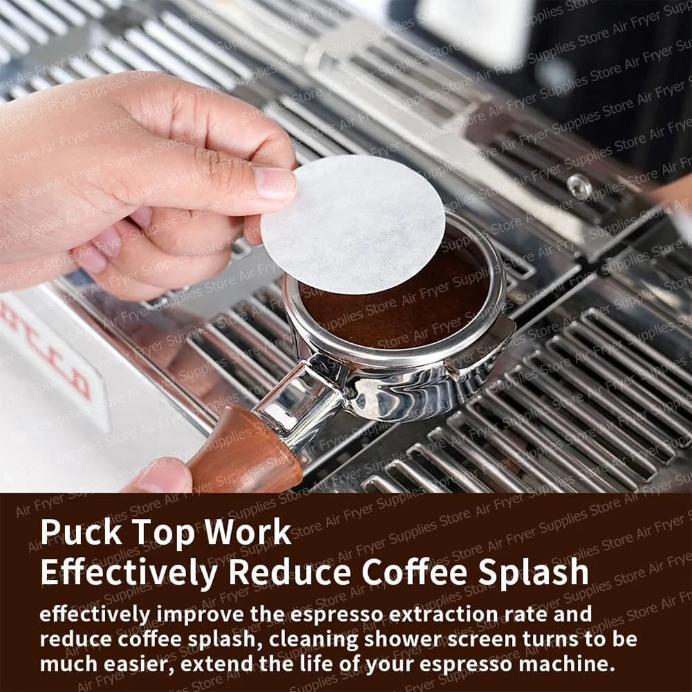 51/54/58/64mm Disposable Paper Filter for Espresso Coffee Maker Unbleached Replacement Coffee Filter Papers for Barista Tools