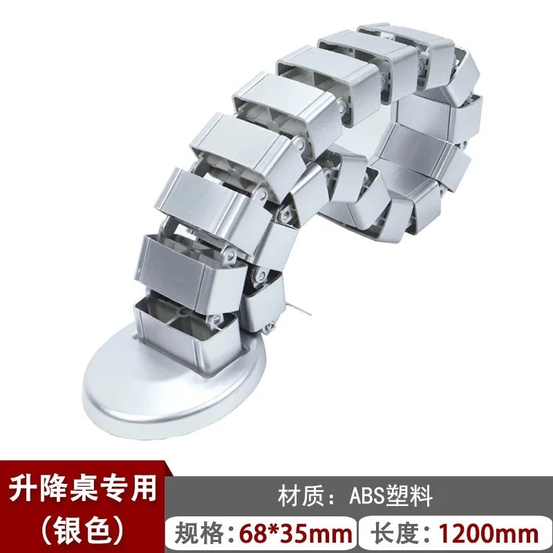Wire Spine Cable Sleeve Under Desk Cable Tray Wire Management Workstation Snake Wire Organizer Management Cleaning Pipe Conduit