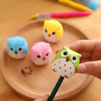 4 Color Cute Kawaii Lovely Plastic Owl Automatic Pencil Sharpener Creative Stationery Gifts for Kids School Supplies