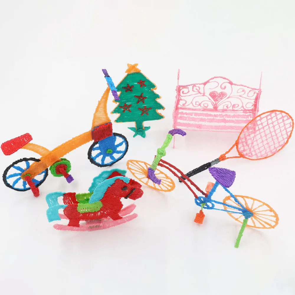 Children's 3D Pen 3D Drawing Printing Pen with LCD Screen Power Adapter 200M PLA Filament Toy Kids Christmas Birthday DIY Gift