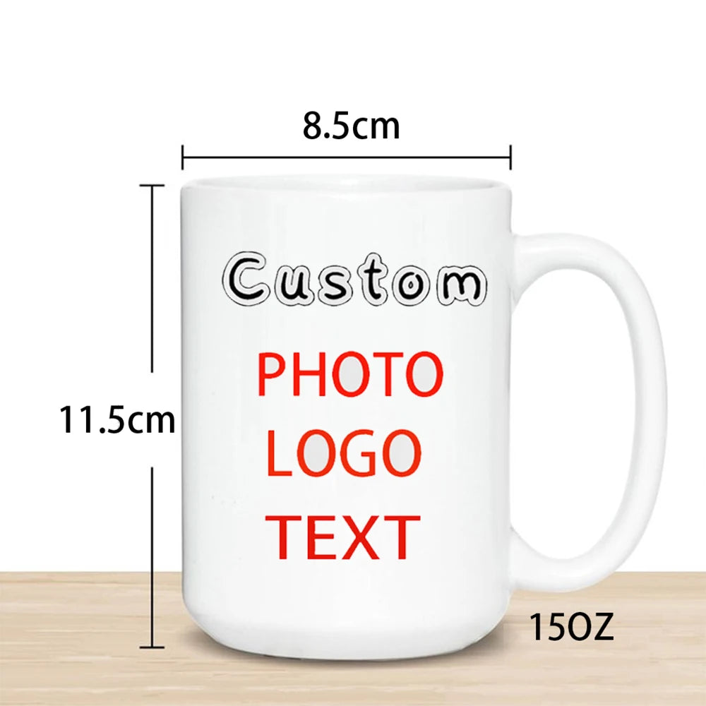 Personalized Your Photo Mug, Custom NAME Logo TEXT Cup, Customize Coffee Mugs, Tea Cups, Mothers Day, Wedding Surprised Gift