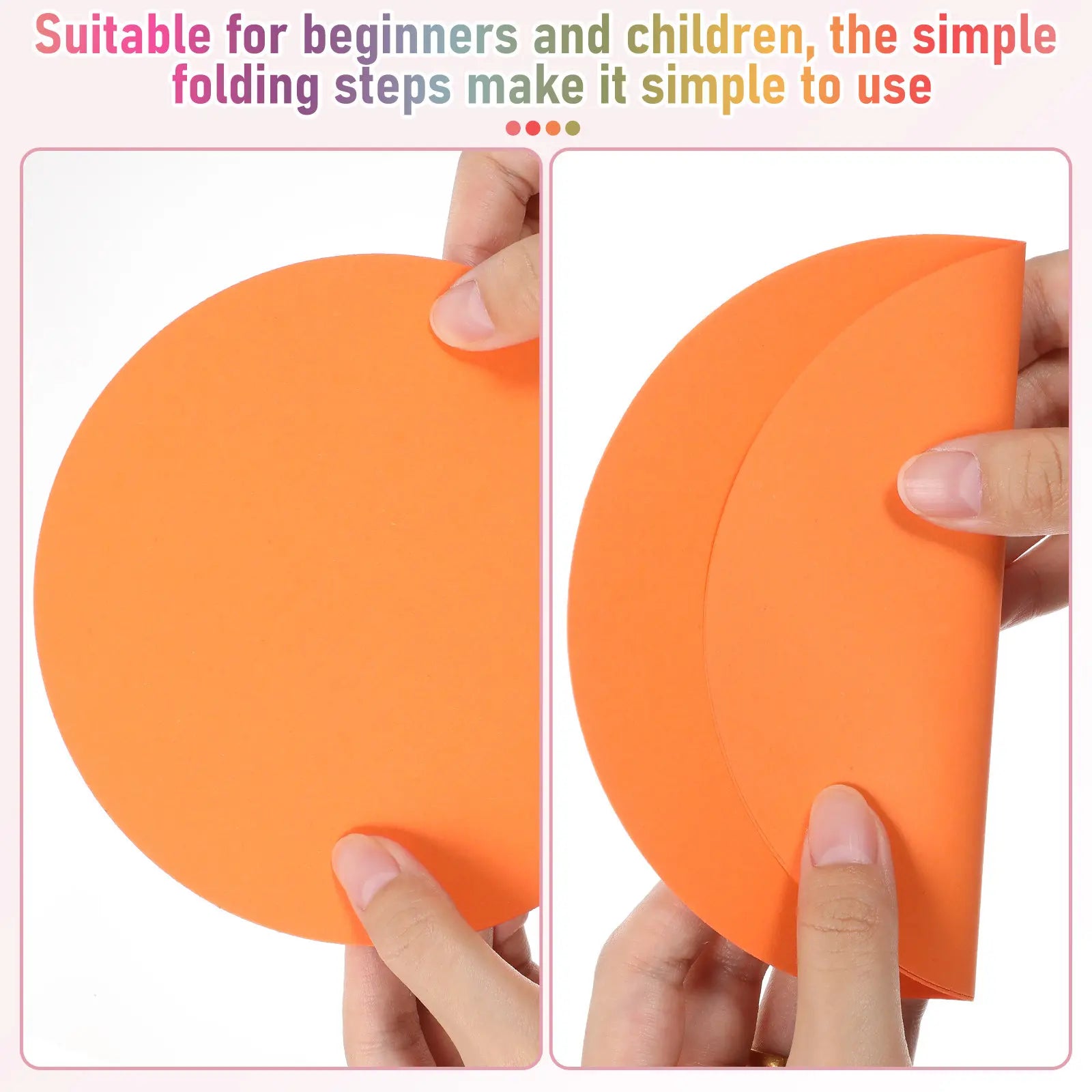 500Sheets Cardboard Circle Color Origami Paper Pastel Construction Paper Folding Crafts Decoration Cardboard Circle