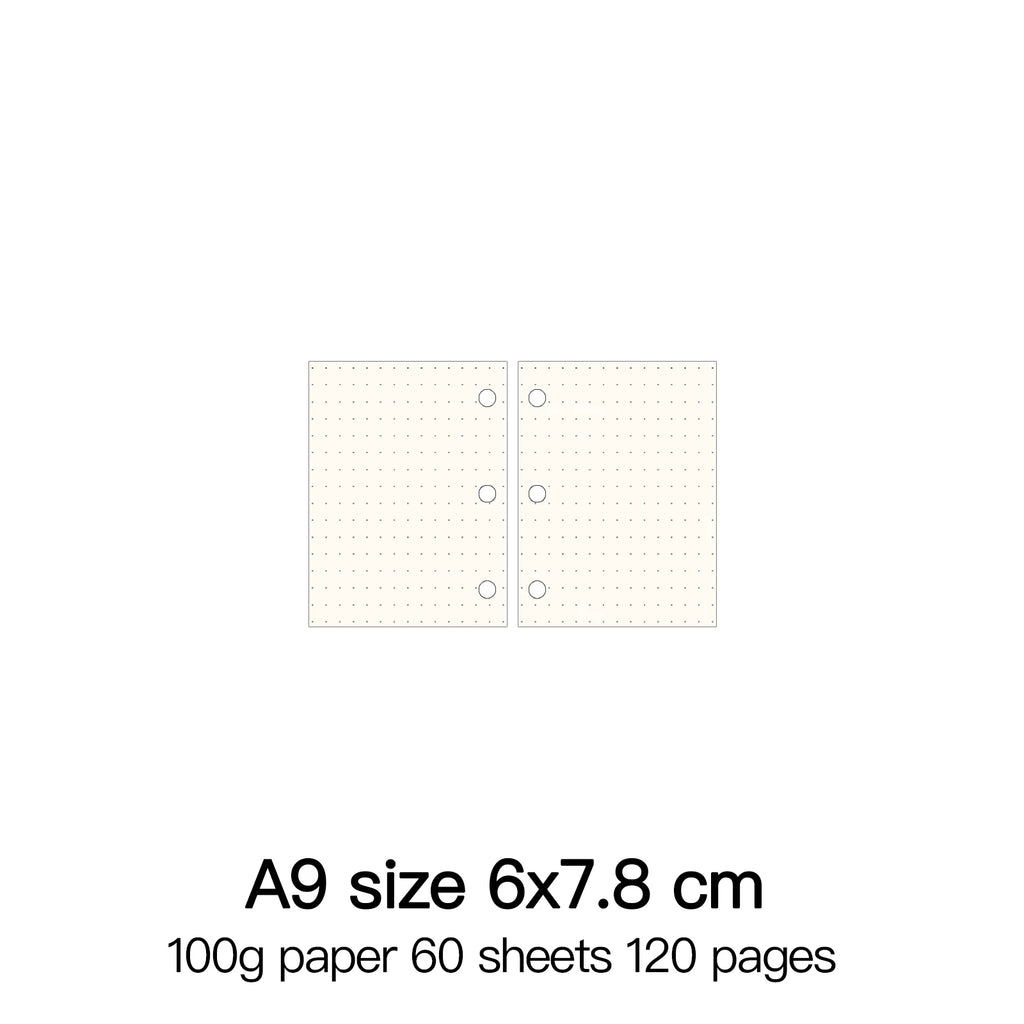 High Quality Ring Binder Notebook A5 Personal A6 A7 A8 Size Insert Refills Loose Leaf Spiral Diary Planner Inner Core 100g Paper