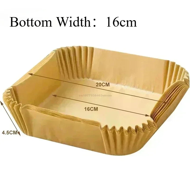 Disposable Round Square Air Fryer Paper Liner Non-Stick Airfryer Baking Paper Kitchen Cooking Accessories