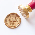 Personalized Wedding Wax Seal Stamp with 2 Initials, Custom Wedding Sealing Wax Stamp Invitation Seal Stamp. Initials Wax Seal