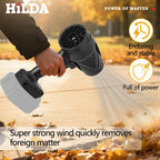 HILDA New Storm Force 1000W Air Blower Handheld Cordless Dust Blaster Snow & Leaf Sweeper Turbo Jet Cleaner for Makita Battery