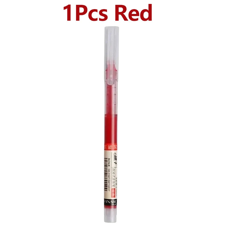 1-20Pcs Needle Type Gel Ink Pens Black/Blue/Red 0.5mm Liquid Ballpoint Pen Students Stationery School Office Writing Tool