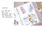 A5A6  5Pcs Binder Zipper Folders For 6-Ring Notebook Binder Transparent Loose Leaf Document Filing Bags