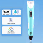 3D Pen With LCD Screen Compatible PLA Filament Toys 3D Drawing Printing Pen for Children DIY Christmas Birthday Gift