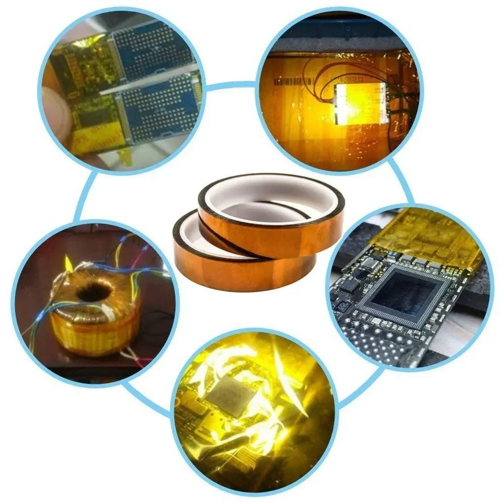 5-40mm Kapton Tape Polyimide Adhesive Insulating Adhesive Tape Каптоновый Скотч Heat Tape for Board Protection