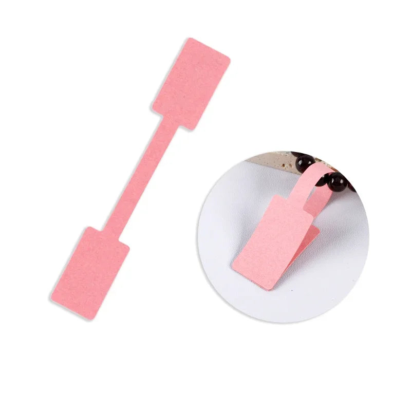 100/2001.6x10cm 8 Color Price Tag for Jewelry Display Sticker Card Necklace Earring Bracelet Blank Square Label Packaging
