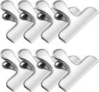 8Pcs Bag Clips 4 Size Stainless Steel Chip Bag Clips Heavy Duty Air Tight Seal Grip Coffee Food Bag Clamps Snack Clips