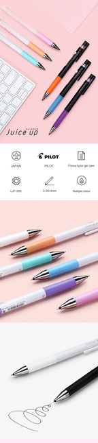 Pilot Juice Up 0.4mm Retractable Gel Ink Pen ST Nib Black Pen Quick-drying Smooth DIY Hand Account LJP-20S4 School Stationary
