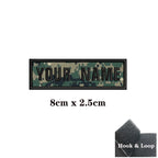 1PC Custom Name Patch Stripes Badge 10X2.5CM,8X5CM,10X4CM, 8X2.5CM,12X2.5CM,15X5CM,20X7CM, Iron On Hook Loop camouflage