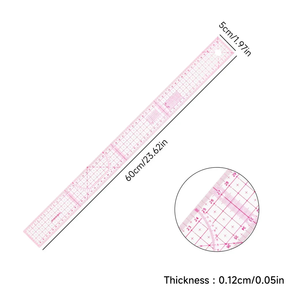 Clear Metric Flexible French Curve Ruler Practical Tailoring Template For Dressmaking Pattern Drafting DIY Sewing Projects