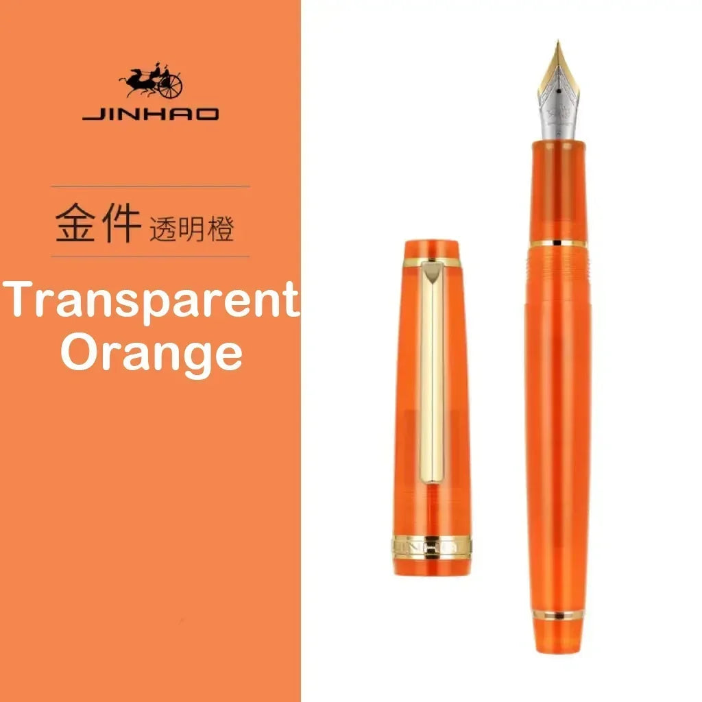 Jinhao 82 Fountain Pen Transparency Plastic Spin Pen Popular EF F M NIB Business Office School Supplies Writing Stationery